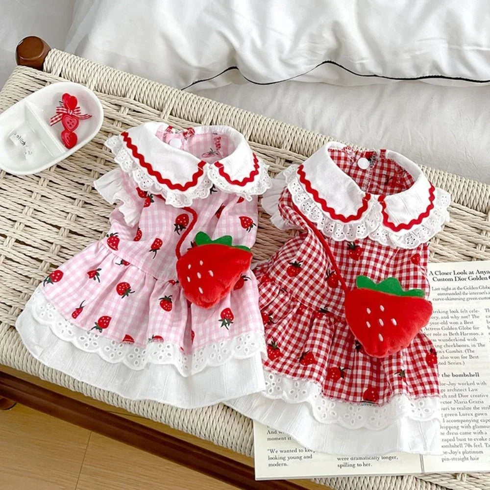 Vestido De Morango Para Pet